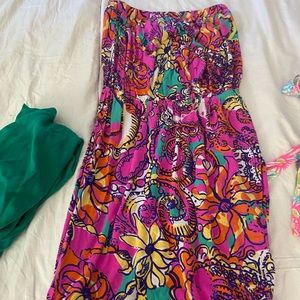 Lilly Pulitzer strapless dress size medium